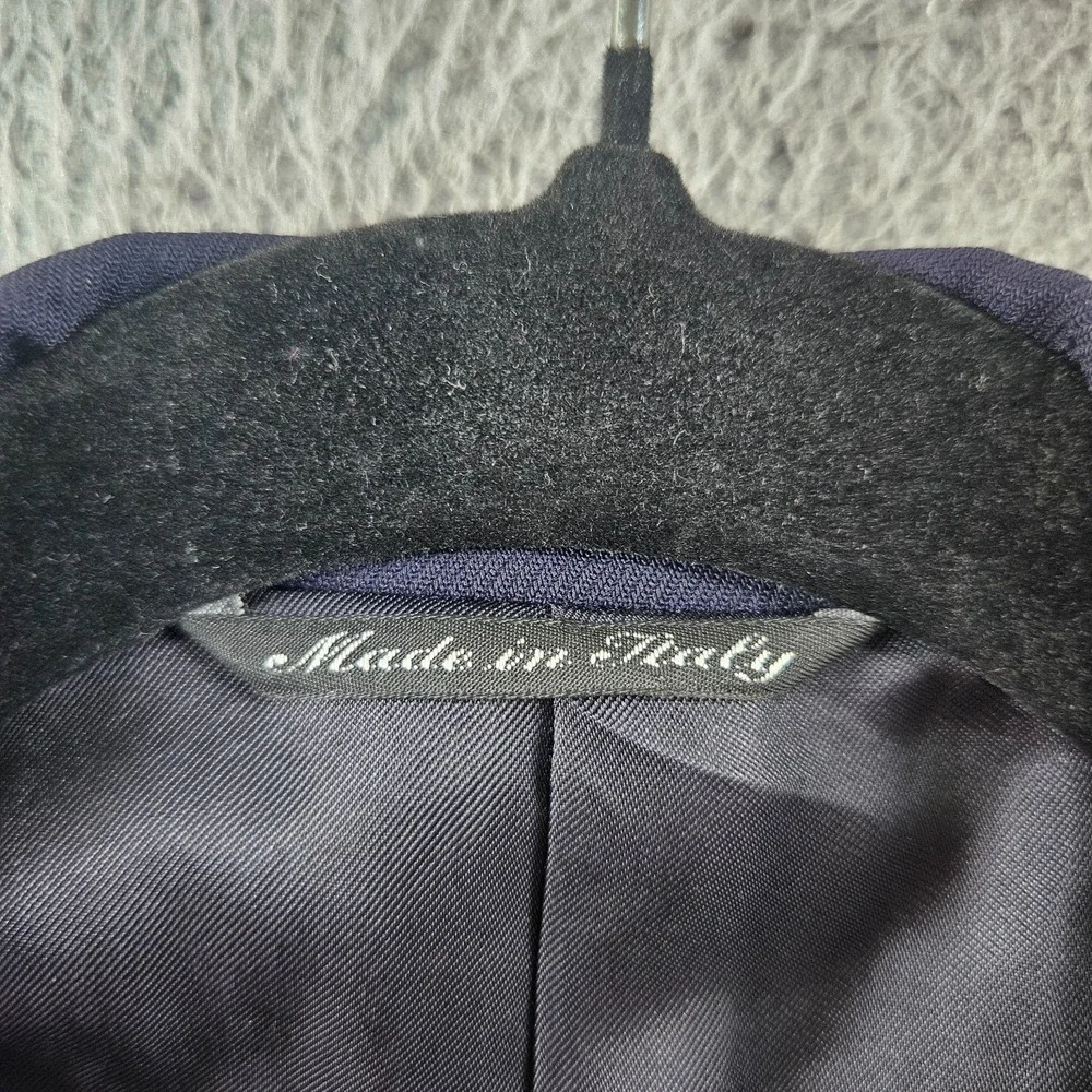 Canali Proposta 44L UK 54L 100% Wool Suit‎ Blazer Jacket Men Dark Navy - Flaw